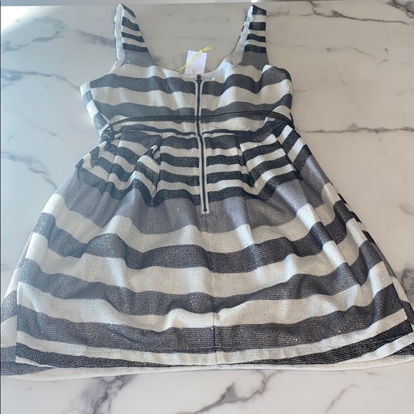 BCBGeneration Striped & Shimmery Cocktail Dress - Picture 3 of 14